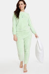 Zivame Fur Knit Poly Pyjama - Pastel Green — thumbnail 4
